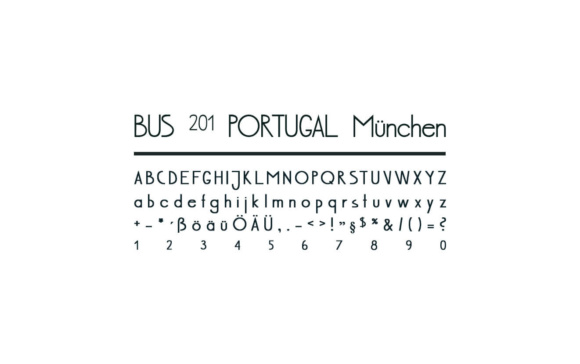 Bus 201 Portugal München: A Unique Font for Creative Projects