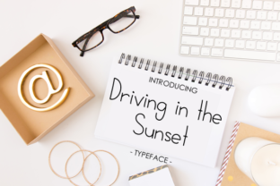Driving in the Sunset: A Unique Font for Creative Expression