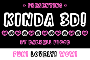 Kinda 3D: A Cute 3D Font for Creative Projects