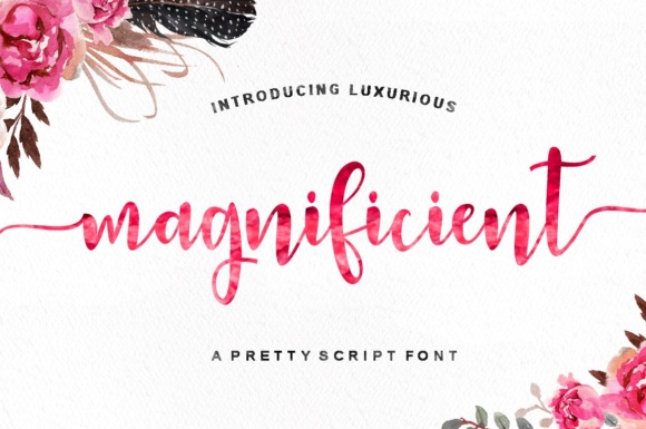 Magnificient: A Beautiful Font for Modern Romantic Projects